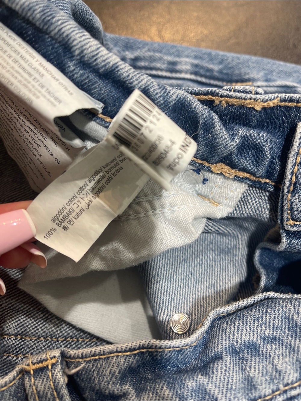 Zara Blue Wide-Leg Jeans with Silver Studs 🇨🇦 - Picture 5 of 11